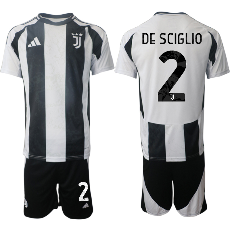 Men 2024-2025 Club Juventus home Black #2 Soccer Jersey